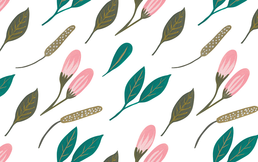 Gouache Flower Pattern