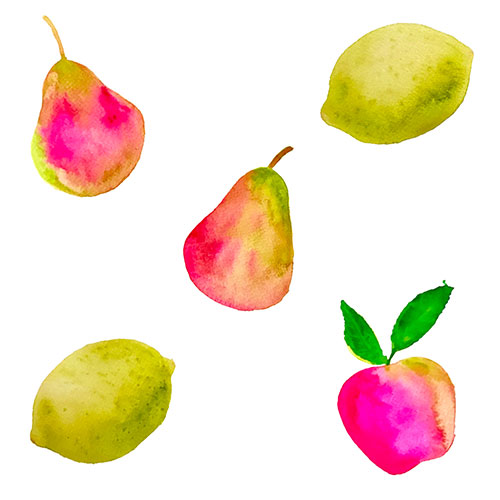 Watercolor Fruits Assetss